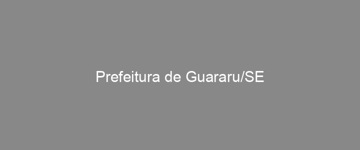 Provas Anteriores Prefeitura de Guararu/SE